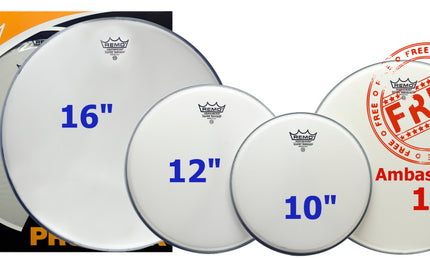 Remo - PP-1880-BE - Pro Pack (10", 12", 16" Emperor coated + free 14" Ambassador coated)