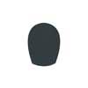 windscreen small balltype, height 64, diameter 25/45, black