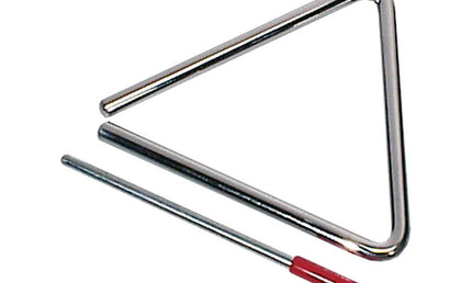 professional triangle, chrome plated, with beater, diameter: 9 mm., 4"