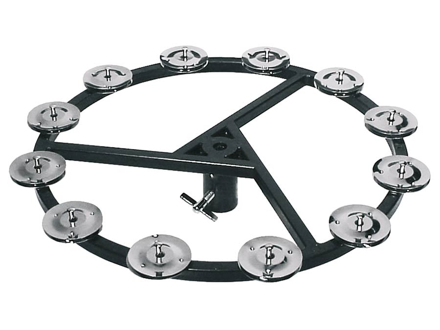 hi-hat tambourine, 10", 12 zils, plastic