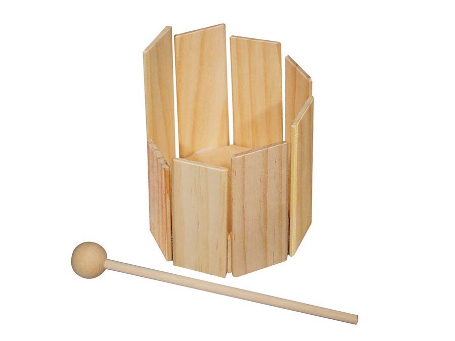 octachime stir drum, wooden 8-tone chimes