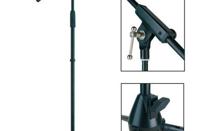 microphone stand with boom max height 165cm,  black