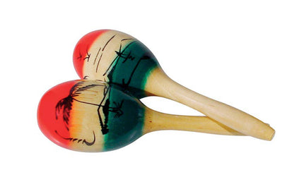 maracas, wood, Mexican model, large, pair