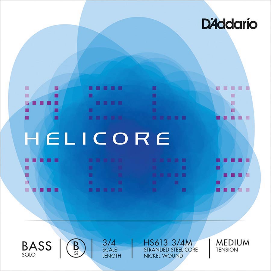 D'Addario HS613-34M Contrabassnaar B-3 3/4 Medium nikkel