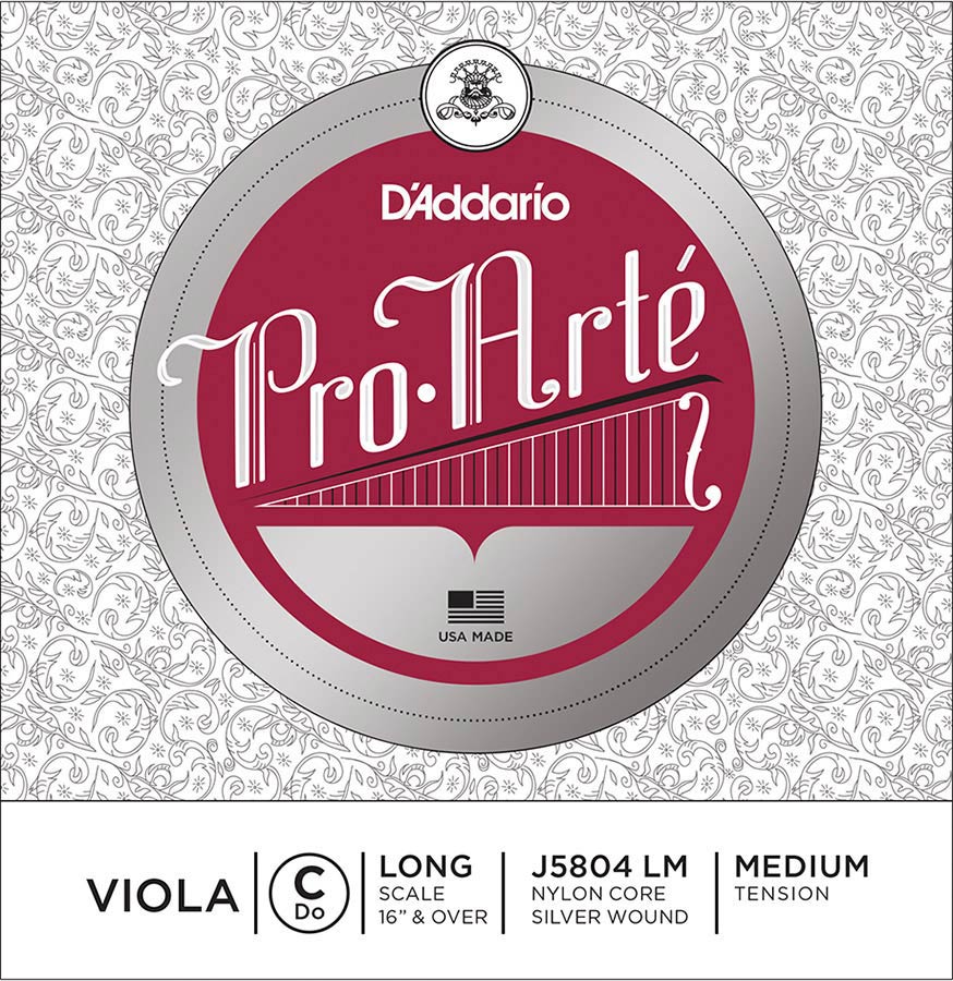 D'Addario J5804-LM Altvioolsnaar C-4 16"+ Medium Zilver