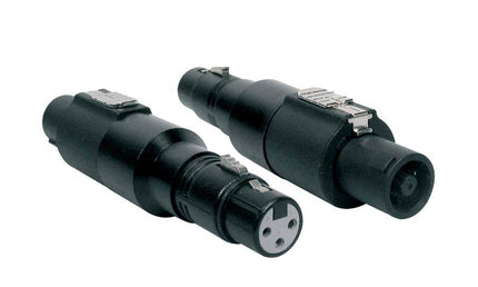 adaptor, speaker 4-pole female black metal, XLR female