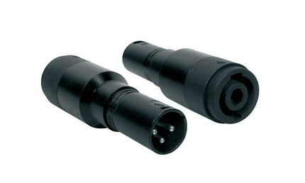 adaptor, speaker 4-pole male black metal, XLR male