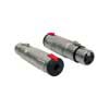 adaptor, 6,3mm jack female stereo lock metal, XLR female