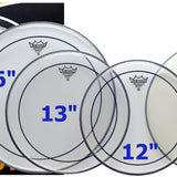 Remo - PP-0320-PS - ProPack (12", 13", 16" Pinstripe Clear + FREE 14" BA-0114-00)