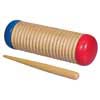 guiro shaker, wood, oval model, small, with pua