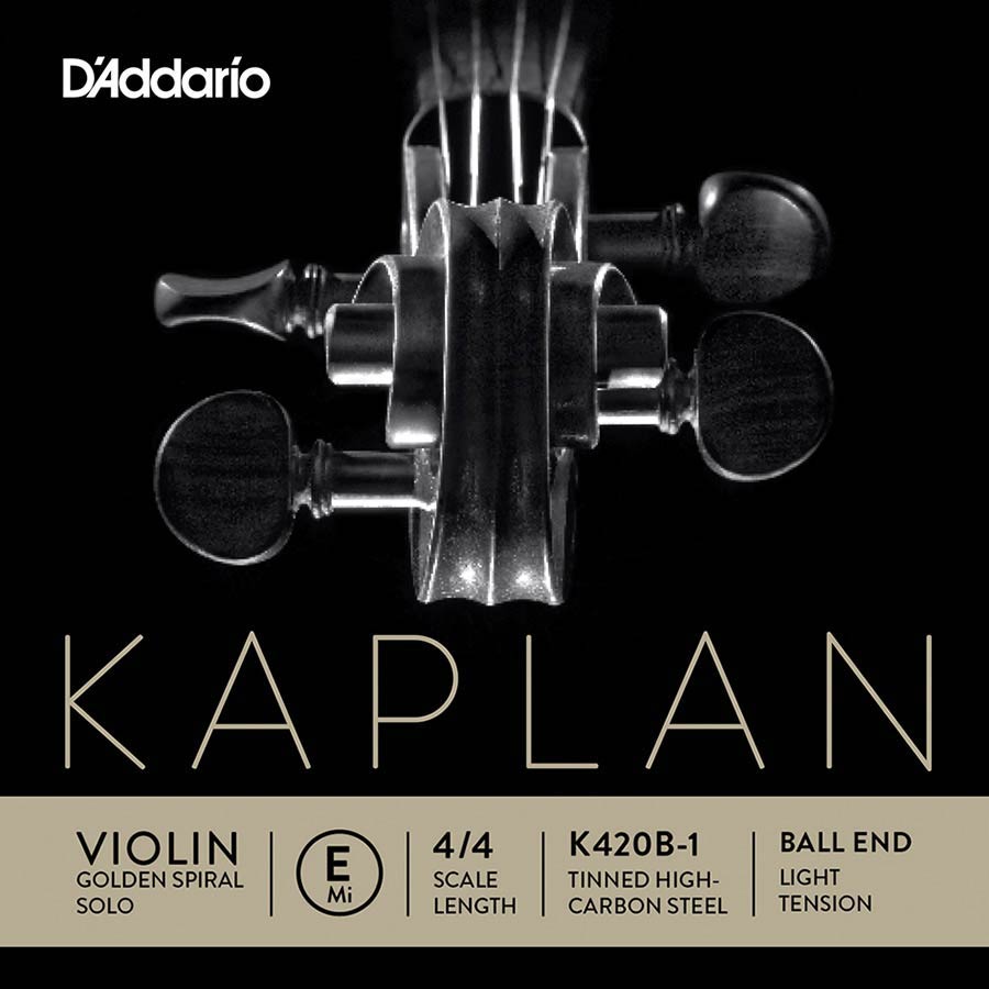 D'Addario K420B-1 Vioolsnaar E-1 carbon steel 15.2 Light ball end