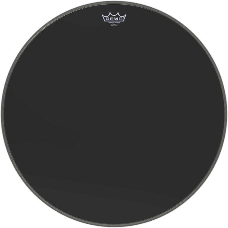 Remo - P3-1023-ES - 23" Powerstroke 3 Ebony bass drum head with dynamo underlay
