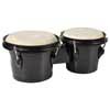 bongo, hardwood, 6,8"+7,8", rawhide skins, black hardware, black