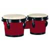 bongo, hardwood, 6,8"+7,8", rawhide skins, black hardware, red