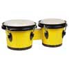 bongo, hardwood, 6,8"+7,8", rawhide skins, black hardware, yellow