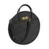 cymbals bag, black cordura, 10mm padded, with strap, 22"