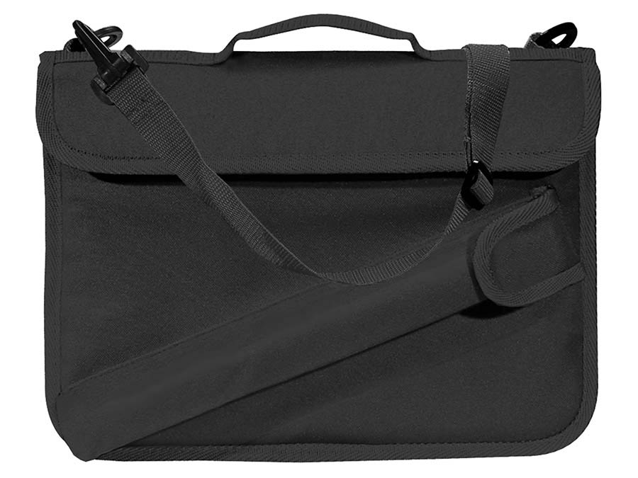 sheet music bag, with recorder pocket, black