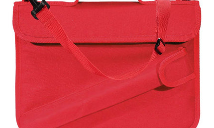 sheet music bag, with recorder pocket, red