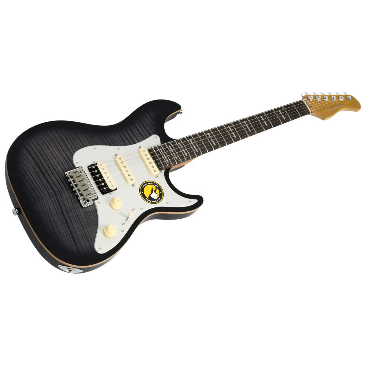 Sire Larry Carlton S7 Flamed Maple New Gen Transparant Black