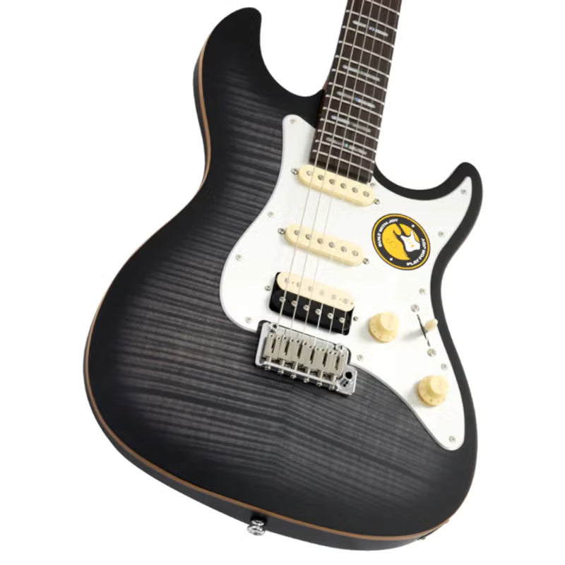 Sire Larry Carlton S7 Flamed Maple New Gen Transparant Black