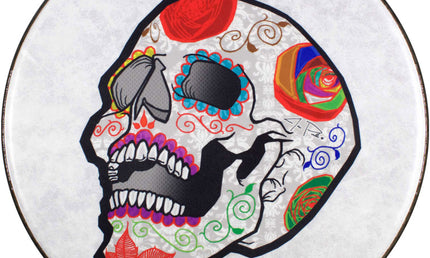 Remo - CS-0814-20-AB02 - 14" snare drumhead with José Pasillas Candy Skull graphic