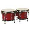 bongo, hardwood, 6,85"+7,95", rawhide skins, black hardware, red