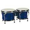 bongo, hardwood, 6,85"+7,95", rawhide skins, black hardware, blue