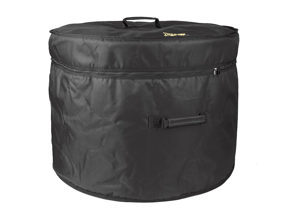 bass drum gig bag, black cordura, 10 mm.padded, 22"