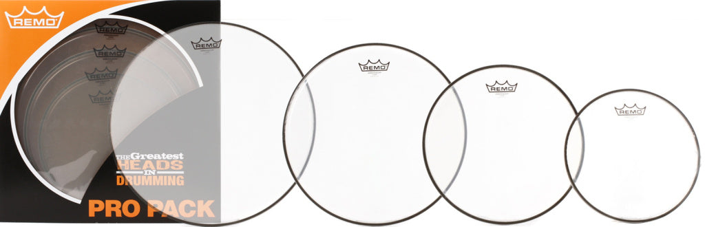 Remo - PP-2430-BA - Pro Pack (10", 12", 14", 16" Ambassador Clear)