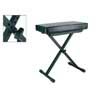 keyboard bench, X-model, black, leather look seat (51x25 cm.)