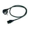 power cable, black, 3 x 1,0 mm, 2 europlug, 250 volt, 5 meter