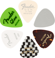Fender 1980100300 Material Medley 351 Shape Plectrums Medium 6-Pack