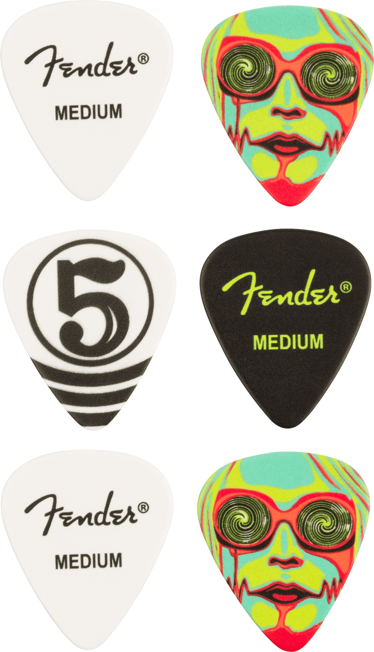 Fender 1980351049 John 5 351 Shape Plectrums 6-Pack