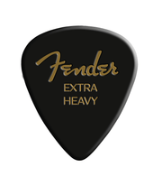 Fender 1980351206 Premium Celluloid 351 Shape Plectrums Extra Heavy Black 12-Pack