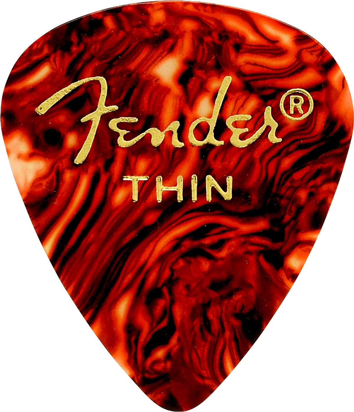 Fender 1980351700 Classic Celluloid 351 Shape Plectrums Thin Tortoise 12-Pack