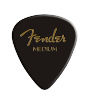 Fender 1980351806 Premium Celluloid 351 Shape Plectrums Medium Black 12-Pack