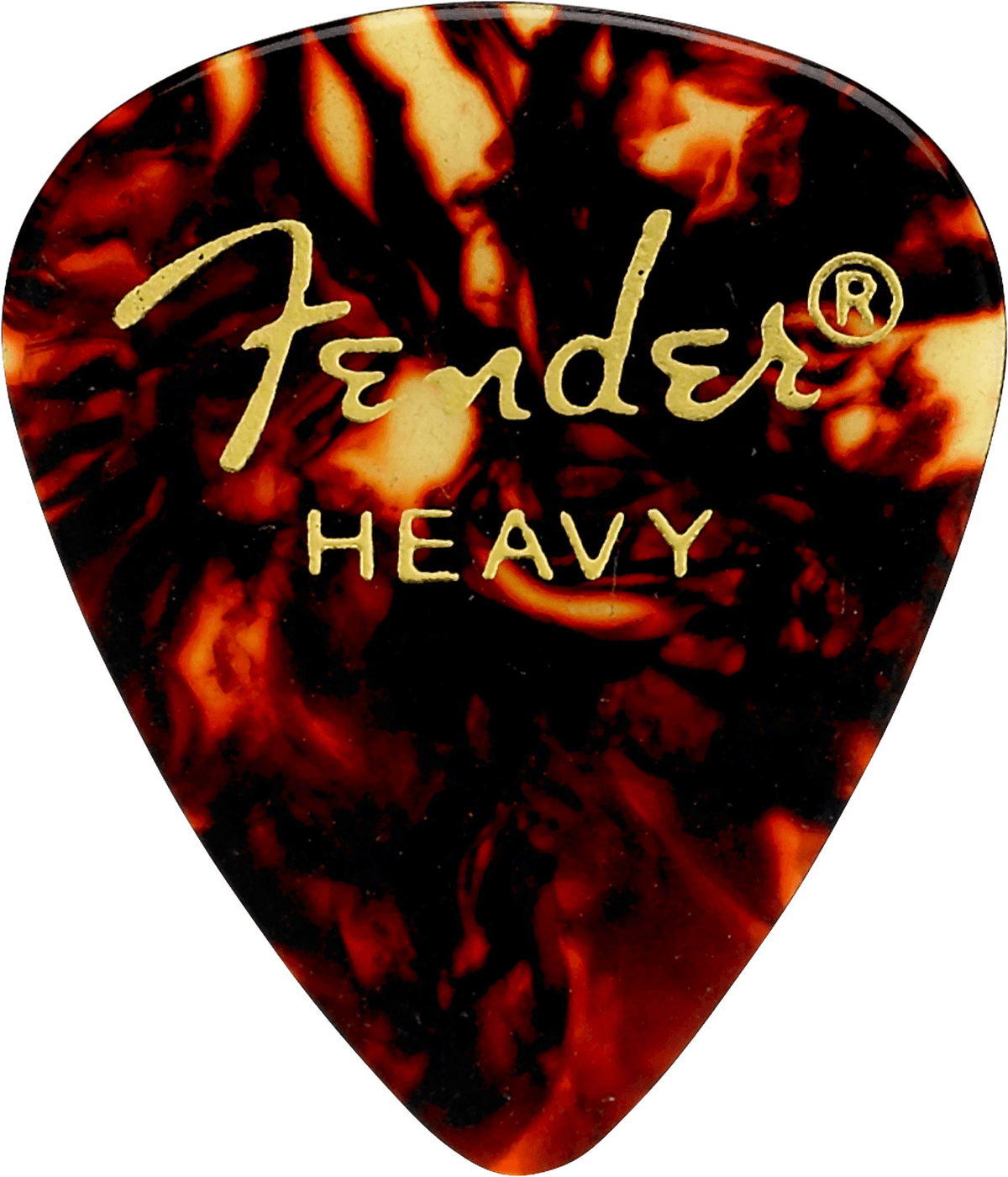 Fender 1980351900 Classic Celluloid 351 Shape Plectrums Heavy Tortoise 12-Pack