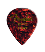 Fender 1980551950 Classic Celluloid 551 Shape Plectrums Extra Heavy Tortoise 12-Pack