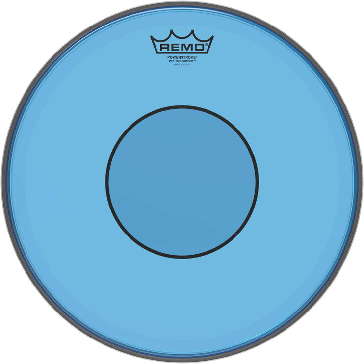 Remo - P7-0314-CT-BU - Powerstroke 77 Colortone batter drumhead, blue, 14"