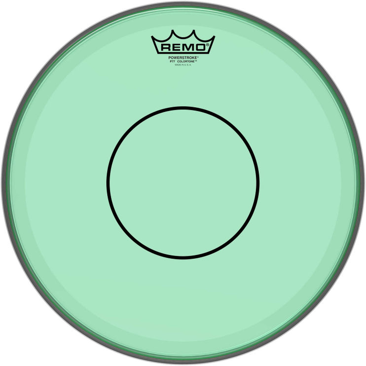 Remo - P7-0314-CT-GN - Powerstroke 77 Colortone batter drumhead, green, 14"