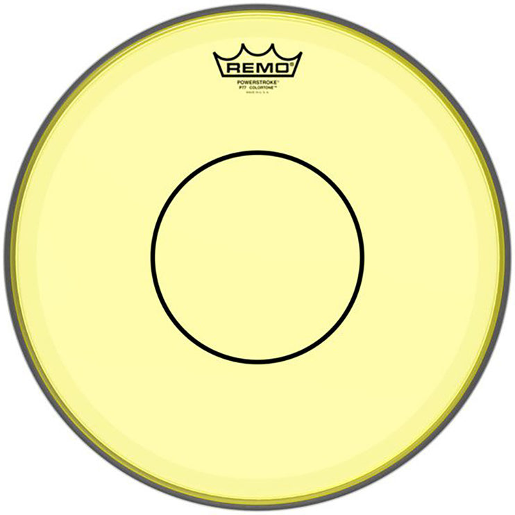 Remo - P7-0314-CT-YE - Powerstroke 77 Colortone batter drumhead, yellow, 14"