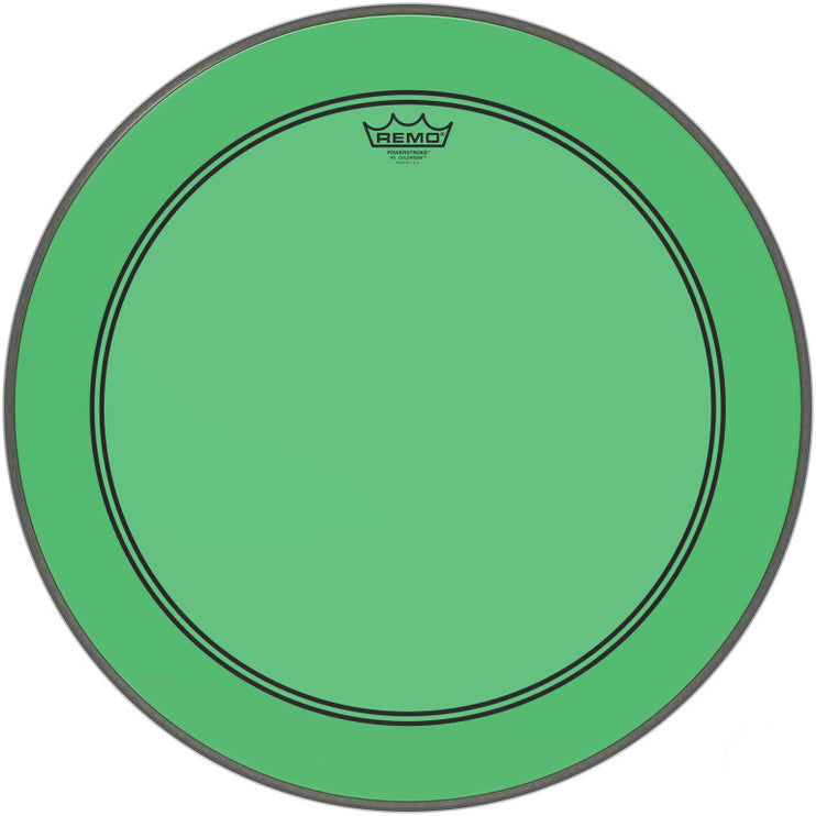 Remo - P3-1322-CT-GN - Powerstroke 3 Colortone bass drumhead, green, 22"