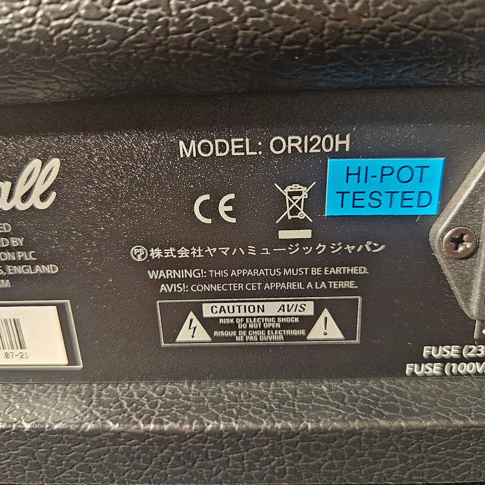 MARSHALL OR120H Amplifier + SC212 Cabinet