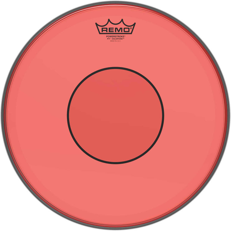 Remo - P7-0313-CT-RD - Powerstroke 77 Colortone batter drumhead, red, 13"