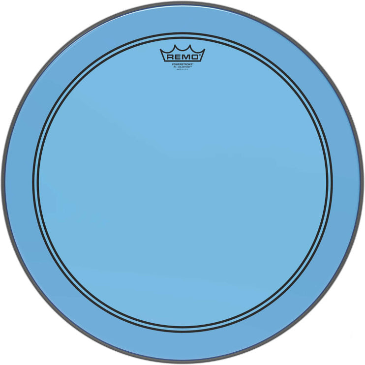 Remo - P3-1318-CT-BU - Powerstroke 3 Colortone bass drumhead, blue, 18"