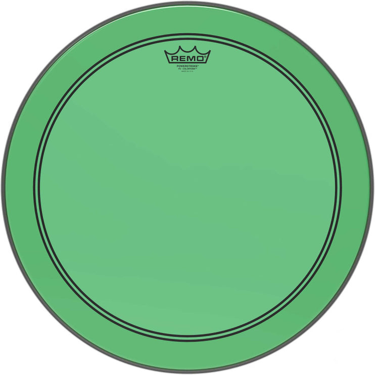Remo - P3-1318-CT-GN - Powerstroke 3 Colortone bass drumhead, green, 18"