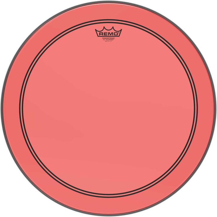 Remo - P3-1318-CT-RD - Powerstroke 3 Colortone bass drumhead, red, 18"