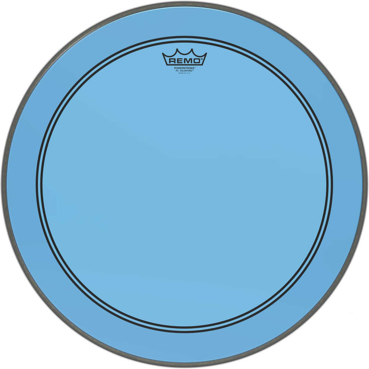 Remo - P3-1320-CT-BU - Powerstroke 3 Colortone bass drumhead, blue, 20"