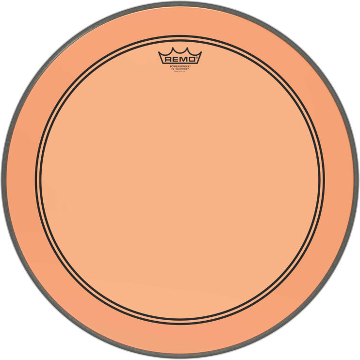Remo - P3-1320-CT-OG - Powerstroke 3 Colortone bass drumhead, orange, 20"