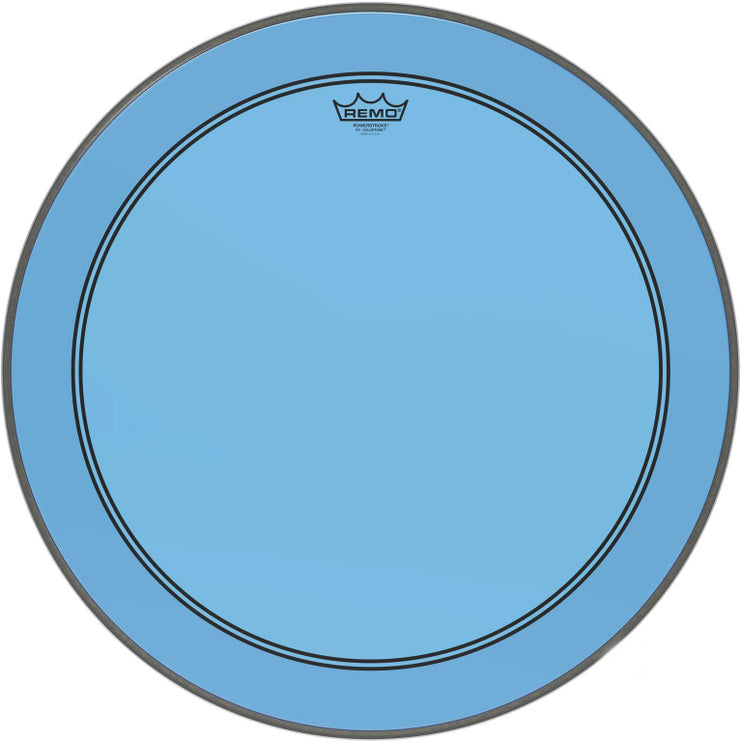 Remo - P3-1324-CT-BU - Powerstroke 3 Colortone bass drumhead, blue, 24"